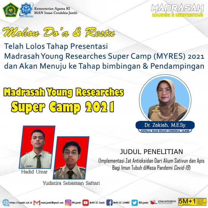 MOHON DO’A & RESTU TELAH LOLOS TAHAP PRESENTASI MADRASAH YOUNG RESEARCHES SUPER CAMP (MYRES) 2021 DAN AKAN MENUJU KE TAHAP BIMBINGAN & PENDAMPINGAN MOHON DO’A & RESTU TELAH LOLOS TAHAP PRESENTASI MADRASAH YOUNG RESEARCHES SUPER CAMP (MYRES) 2021 DAN AKAN MENUJU KE TAHAP BIMBINGAN & PENDAMPINGAN